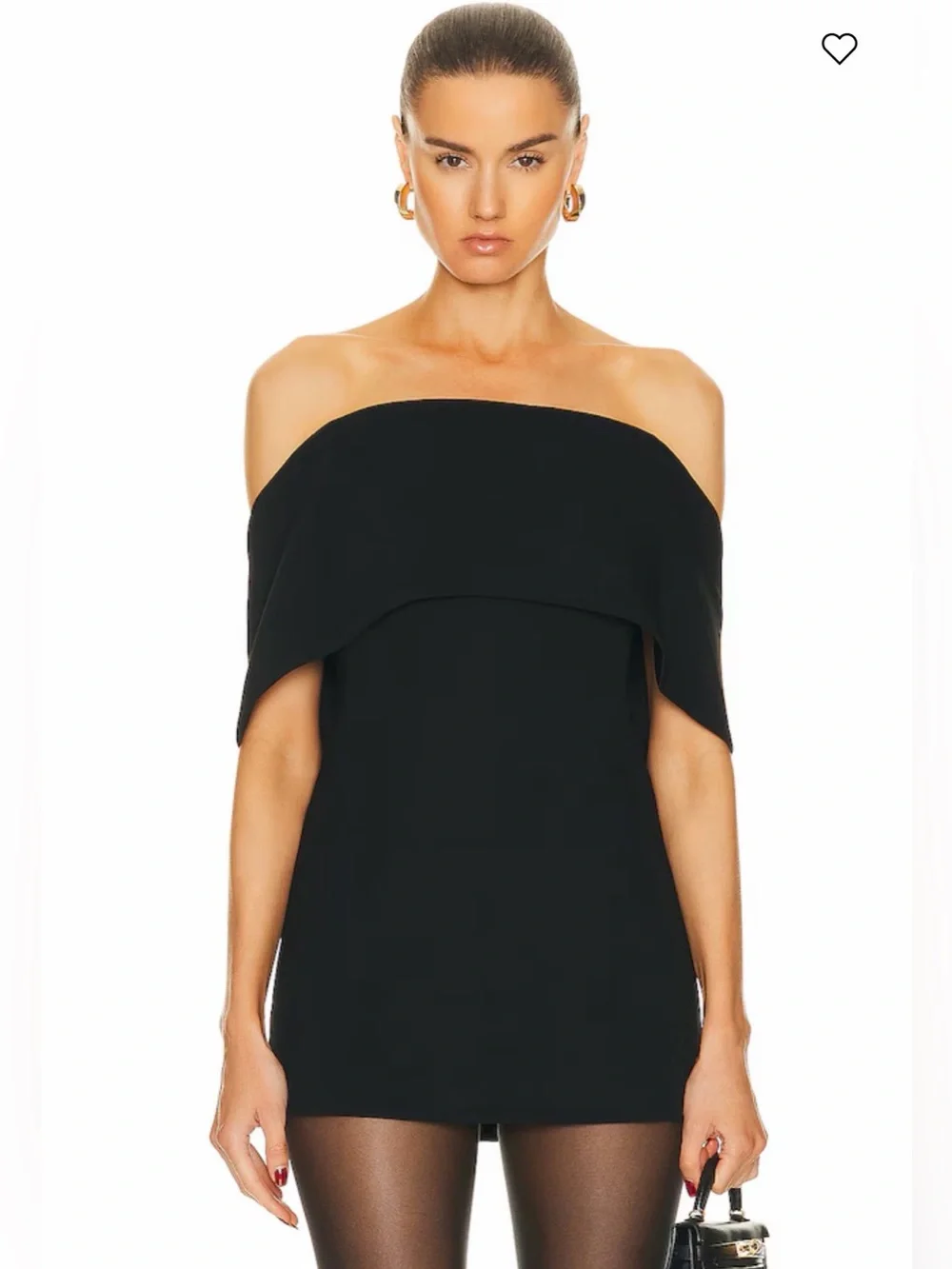 NWT Toteme Off Shoulder Evening Top Black 32/0/ XXS